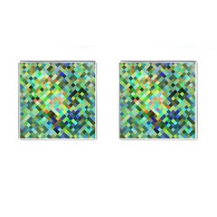 Pixel Pattern A Completely Seamless Background Design Cufflinks (square) by Nexatart