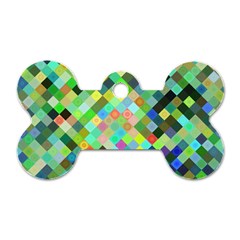 Pixel Pattern A Completely Seamless Background Design Dog Tag Bone (two Sides) by Nexatart