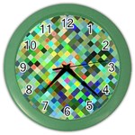 Pixel Pattern A Completely Seamless Background Design Color Wall Clocks Front