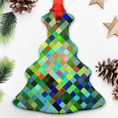 Pixel Pattern A Completely Seamless Background Design Ornament (christmas Tree)  by Nexatart