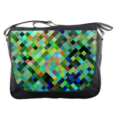 Pixel Pattern A Completely Seamless Background Design Messenger Bags by Nexatart