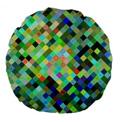 Pixel Pattern A Completely Seamless Background Design Large 18  Premium Round Cushions