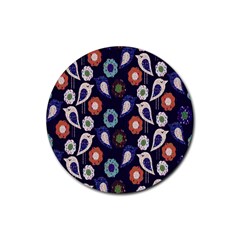 Cute Birds Seamless Pattern Rubber Round Coaster (4 Pack)  by Nexatart