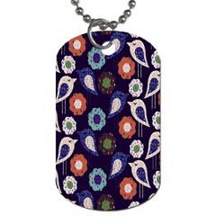 Cute Birds Seamless Pattern Dog Tag (two Sides) by Nexatart