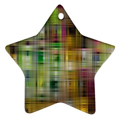 Woven Colorful Abstract Background Of A Tight Weave Pattern Ornament (star) by Nexatart