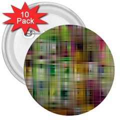 Woven Colorful Abstract Background Of A Tight Weave Pattern 3  Buttons (10 Pack)  by Nexatart