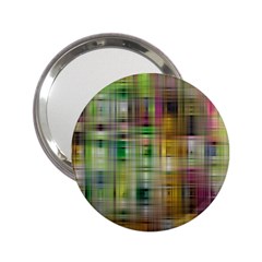 Woven Colorful Abstract Background Of A Tight Weave Pattern 2 25  Handbag Mirrors by Nexatart