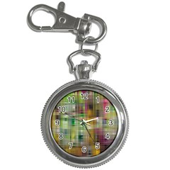 Woven Colorful Abstract Background Of A Tight Weave Pattern Key Chain Watches by Nexatart