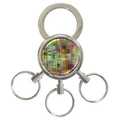 Woven Colorful Abstract Background Of A Tight Weave Pattern 3-ring Key Chains by Nexatart