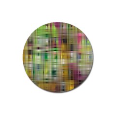 Woven Colorful Abstract Background Of A Tight Weave Pattern Magnet 3  (round) by Nexatart