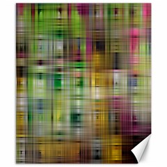 Woven Colorful Abstract Background Of A Tight Weave Pattern Canvas 8  X 10  by Nexatart