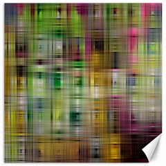 Woven Colorful Abstract Background Of A Tight Weave Pattern Canvas 12  X 12   by Nexatart