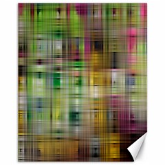 Woven Colorful Abstract Background Of A Tight Weave Pattern Canvas 11  X 14   by Nexatart