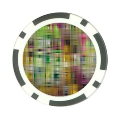 Woven Colorful Abstract Background Of A Tight Weave Pattern Poker Chip Card Guard by Nexatart