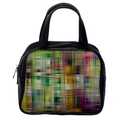 Woven Colorful Abstract Background Of A Tight Weave Pattern Classic Handbags (one Side) by Nexatart