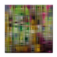 Woven Colorful Abstract Background Of A Tight Weave Pattern Face Towel by Nexatart