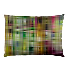 Woven Colorful Abstract Background Of A Tight Weave Pattern Pillow Case by Nexatart