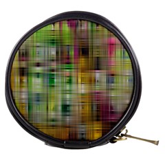 Woven Colorful Abstract Background Of A Tight Weave Pattern Mini Makeup Bags by Nexatart