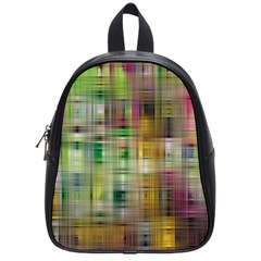 Woven Colorful Abstract Background Of A Tight Weave Pattern School Bags (small)  by Nexatart