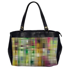 Woven Colorful Abstract Background Of A Tight Weave Pattern Office Handbags (2 Sides)  by Nexatart