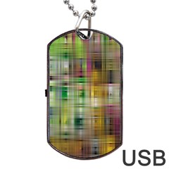 Woven Colorful Abstract Background Of A Tight Weave Pattern Dog Tag Usb Flash (one Side) by Nexatart