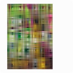 Woven Colorful Abstract Background Of A Tight Weave Pattern Small Garden Flag (two Sides) by Nexatart