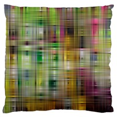 Woven Colorful Abstract Background Of A Tight Weave Pattern Large Cushion Case (one Side) by Nexatart