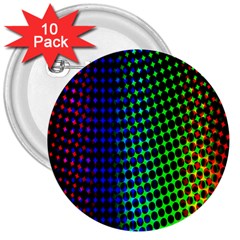 Digitally Created Halftone Dots Abstract 3  Buttons (10 pack) 