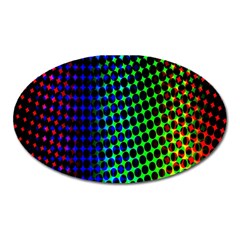 Digitally Created Halftone Dots Abstract Oval Magnet