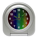 Digitally Created Halftone Dots Abstract Travel Alarm Clocks Front