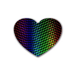 Digitally Created Halftone Dots Abstract Rubber Coaster (Heart) 