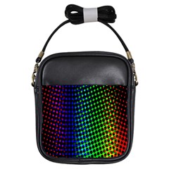 Digitally Created Halftone Dots Abstract Girls Sling Bags