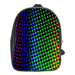 Digitally Created Halftone Dots Abstract School Bags (XL) 