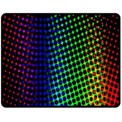 Digitally Created Halftone Dots Abstract Double Sided Fleece Blanket (Medium) 