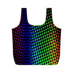 Digitally Created Halftone Dots Abstract Full Print Recycle Bags (M) 