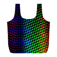 Digitally Created Halftone Dots Abstract Full Print Recycle Bags (L) 