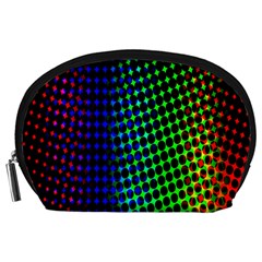 Digitally Created Halftone Dots Abstract Accessory Pouches (Large) 