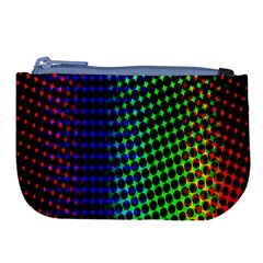 Digitally Created Halftone Dots Abstract Large Coin Purse