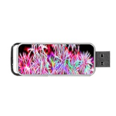 Fractal Fireworks Display Pattern Portable Usb Flash (two Sides) by Nexatart