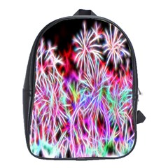 Fractal Fireworks Display Pattern School Bags (xl)  by Nexatart