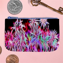 Fractal Fireworks Display Pattern Large Coin Purse