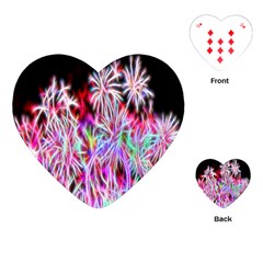 Fractal Fireworks Display Pattern Playing Cards (heart)  by Nexatart