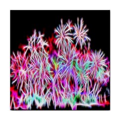 Fractal Fireworks Display Pattern Face Towel by Nexatart