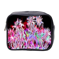 Fractal Fireworks Display Pattern Mini Toiletries Bag 2-side by Nexatart