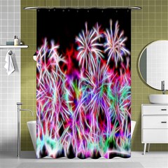 Fractal Fireworks Display Pattern Shower Curtain 48  X 72  (small)  by Nexatart