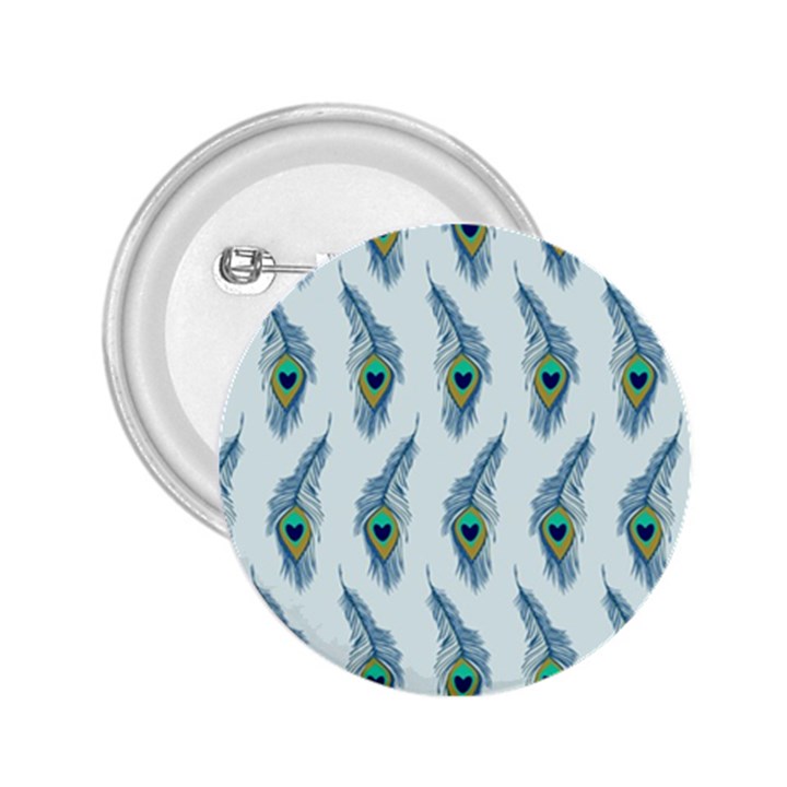 Background Of Beautiful Peacock Feathers 2.25  Buttons