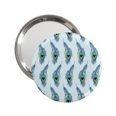 Background Of Beautiful Peacock Feathers 2 25  Handbag Mirrors by Nexatart