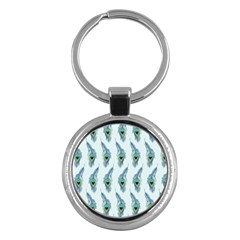 Background Of Beautiful Peacock Feathers Key Chains (round)  by Nexatart