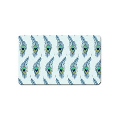 Background Of Beautiful Peacock Feathers Magnet (name Card) by Nexatart