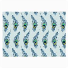 Background Of Beautiful Peacock Feathers Large Glasses Cloth (2-side) by Nexatart